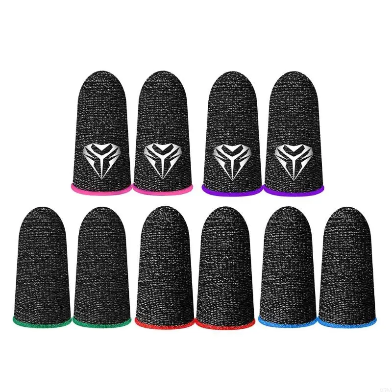 Q5WA Игровые рукава пальцев для контроллеров мобильных игр, 0,3 мм проводящие серебряные волокно-воздушные дышащие игровые для