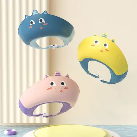 Baby Hair Washing Helper Soft Silicone Shower Cap-Eye & Ear Protection, Waterproof Bath Hat for Infants, Anti-Splash Shampoo Cap