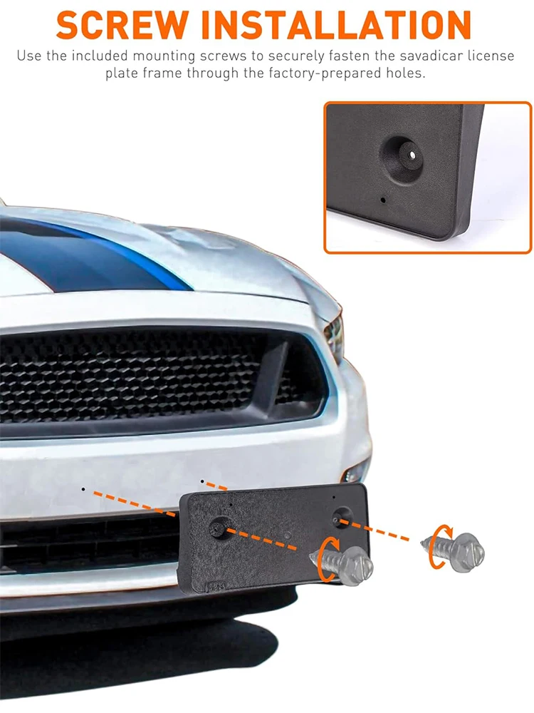 Front License Plate Frame Car License Plate Mounting Bracket Holder For Ford Mustang 2015 2016 2017