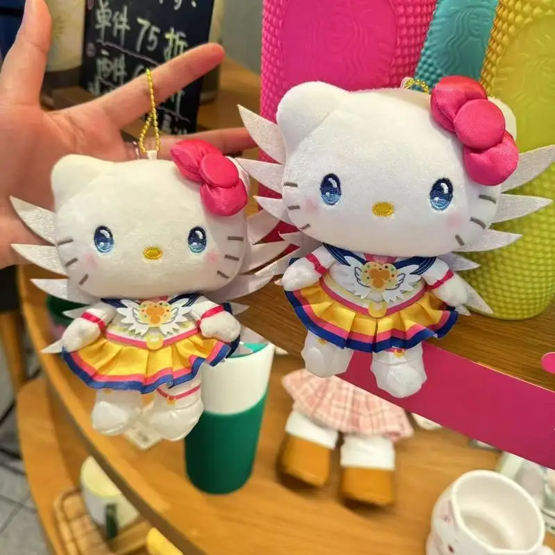 

Vintage Sanrios Hello Kitty Sailor Moon Cosplay Plush Toy Keychain Sweet Kitten Stuffed Doll Decoration Bag Charm Girly Gifts