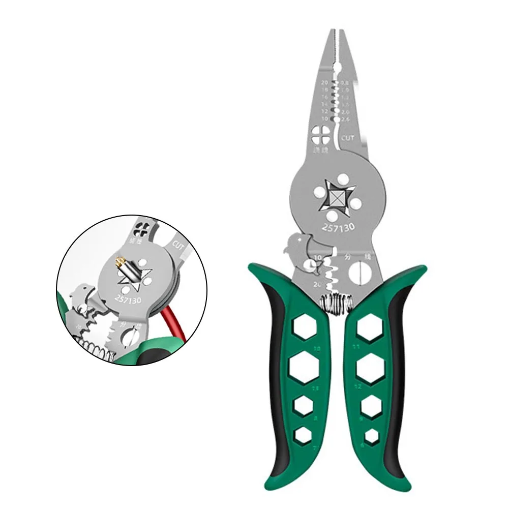 크림핑 플라이어 헤비듀티 와이어 스트리퍼 및 크림핑 도구 인체공학적 다기능 작업장 장비 수공구 플라이어