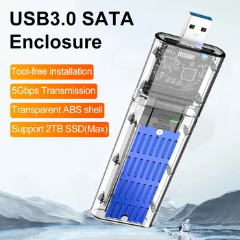 M.2 SATA SSD 5Gbps ภายนอก SATA SSD กรณี M.2 ถึง USB 3.0 SSD Adapter รองรับ 2230 2242 2260 2280 B Key SSD