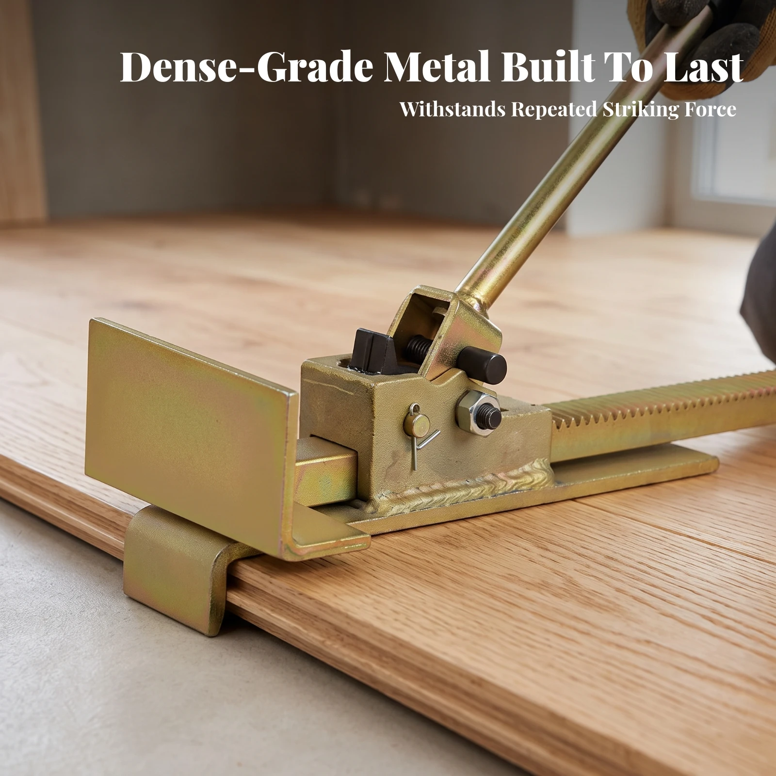 Floor Pull Bar with Lever Handle Heavy Duty Flooring Installation Tool Pull and Pry Bar Hand-Held for DIYers, Home Renovation