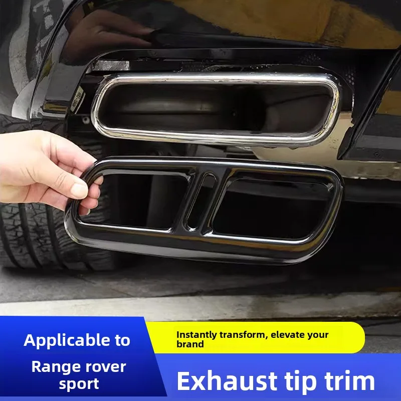 2023-2025 For Land Rover Range Rover Sport Tailpipe Trim 4-Exit Exhaust Muffler Cover for SUV Exterior Styling Accessories