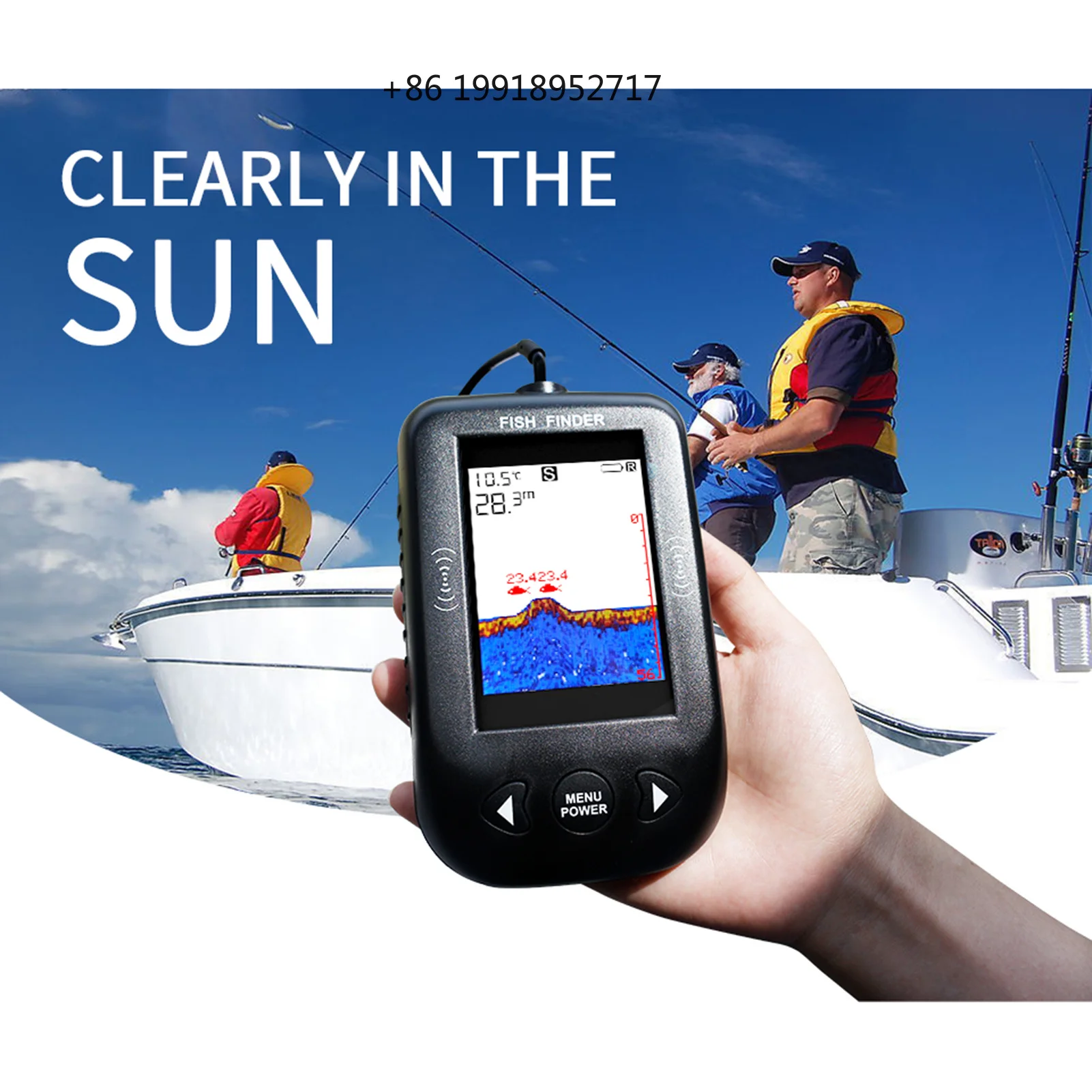 Fishing Boat Depth Finder - Sonar Bulucu El Tipi Balık Bulucu