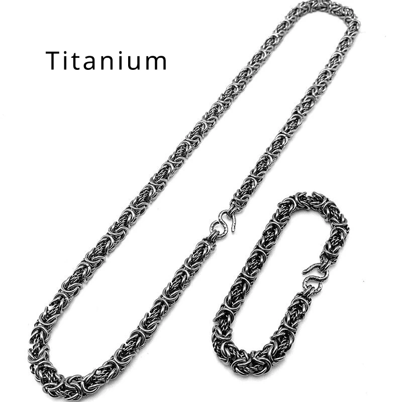 New Pure Titanium Dragon Necklace 9mm Thick Anti Allergy Trend Neutral Hip Hop Two Tone Optional Fashion Retro Heavy Necklace