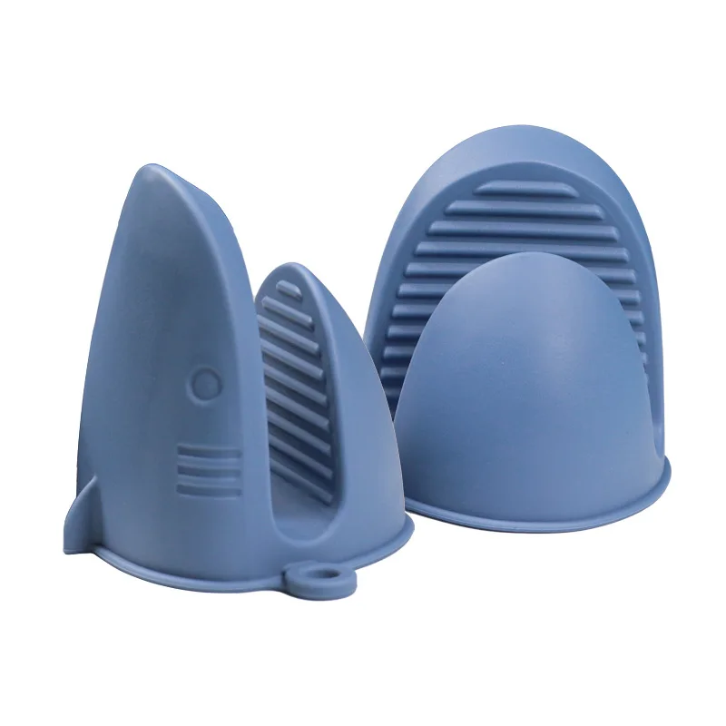 Thickened Silicone Oven Mitts with Shark Shape for Kitchen Cooking Air Fryer Microwave - Heat Resistant Gloves