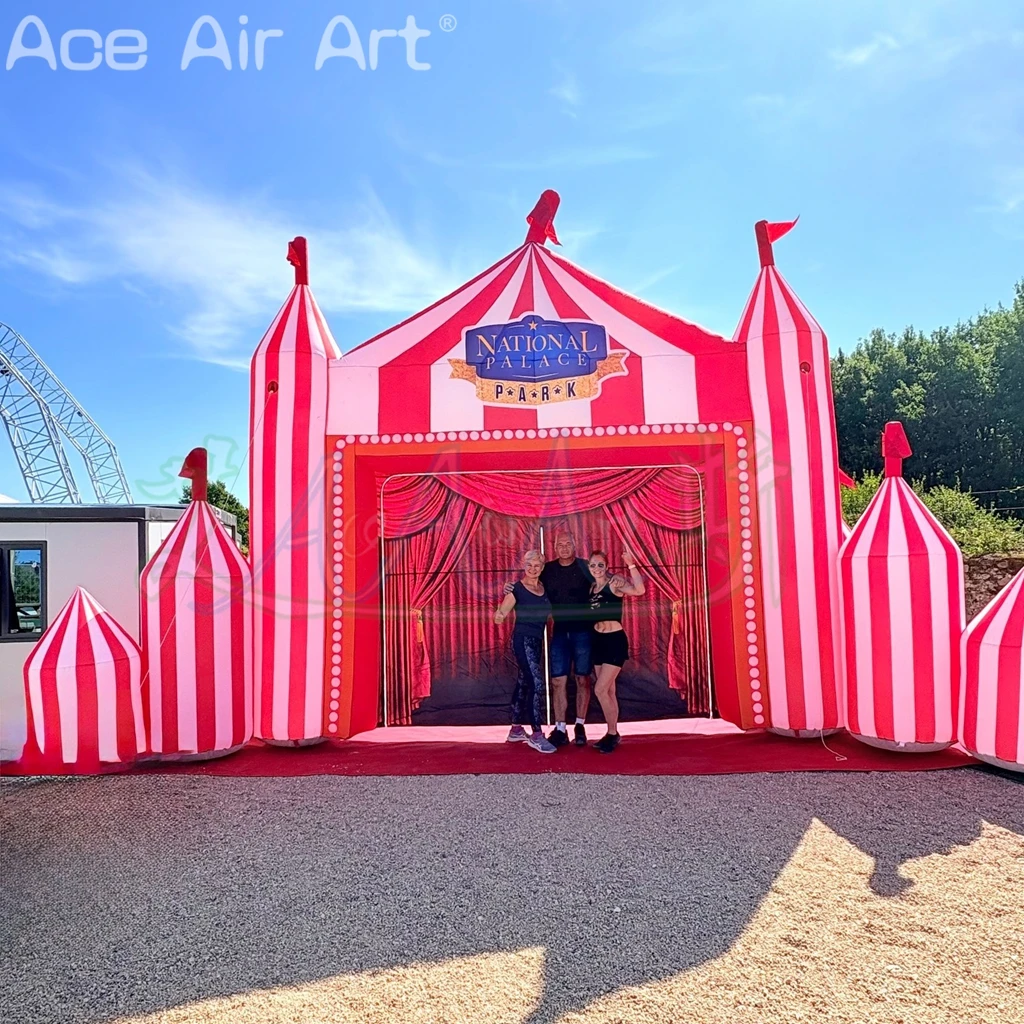 High Quality 8mWx5mH Inflatable Circus Arch For Performance Event /Stage Background Ace Air Art Manufacturing