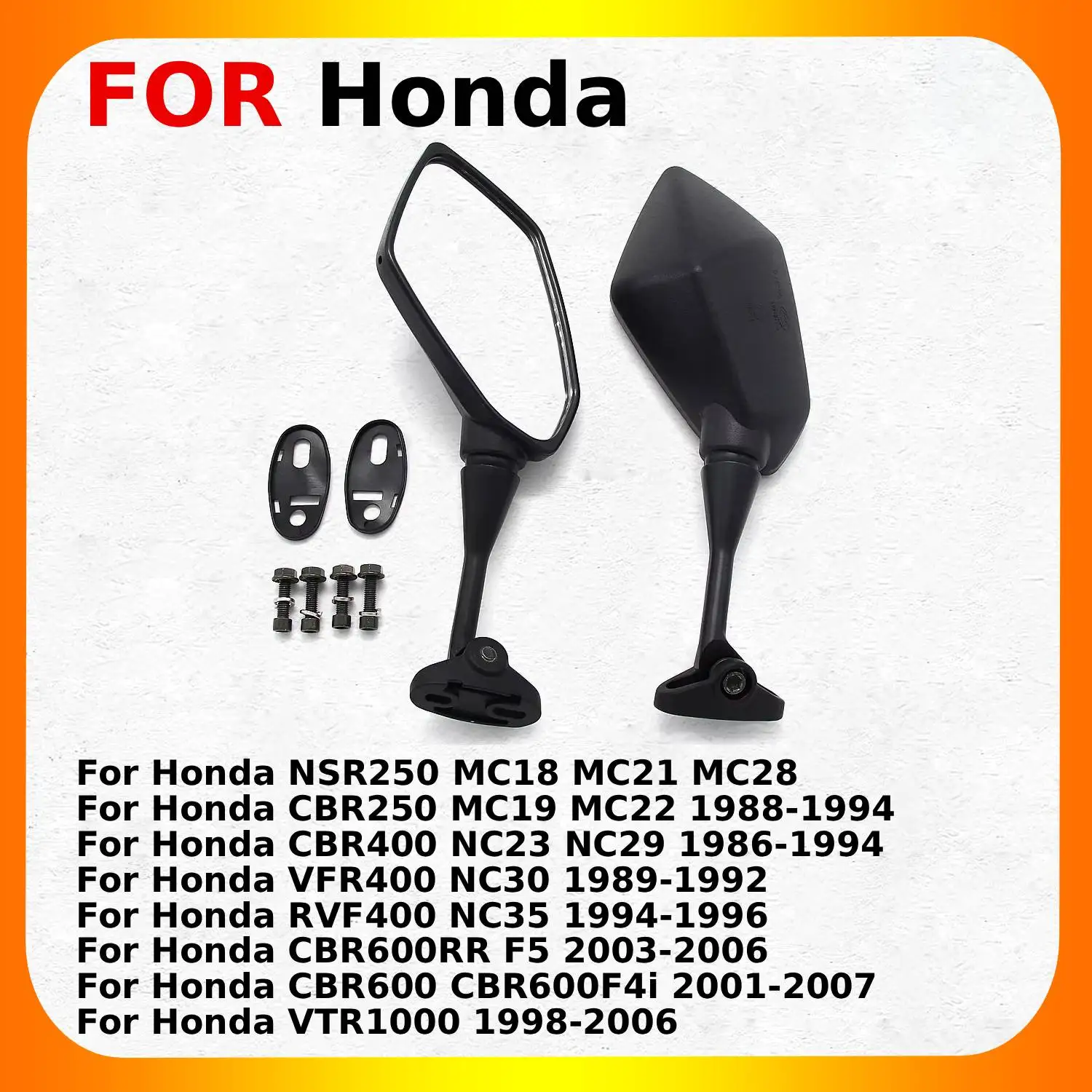 

For HONDA NSR250 MC18 MC21 MC28 / CBR250 MC19 MC22 / CBR400 NC23 NC29 / VTR1000 Motorcycle Mirror Rearview Side Mirror Parts