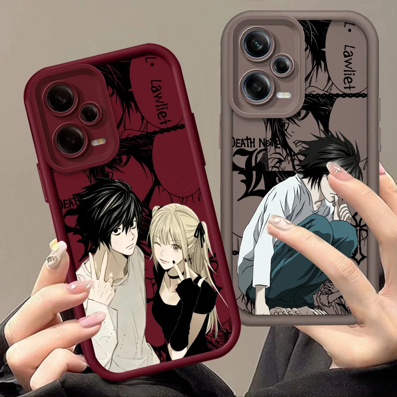 D-Death N-Note Anime Cool For Xiaomi Redmi Note 12 11 11S 10 9 8 7 Pro K50 K40 Ultra 4G 5G Eye Ladder Cover Capa Fundas