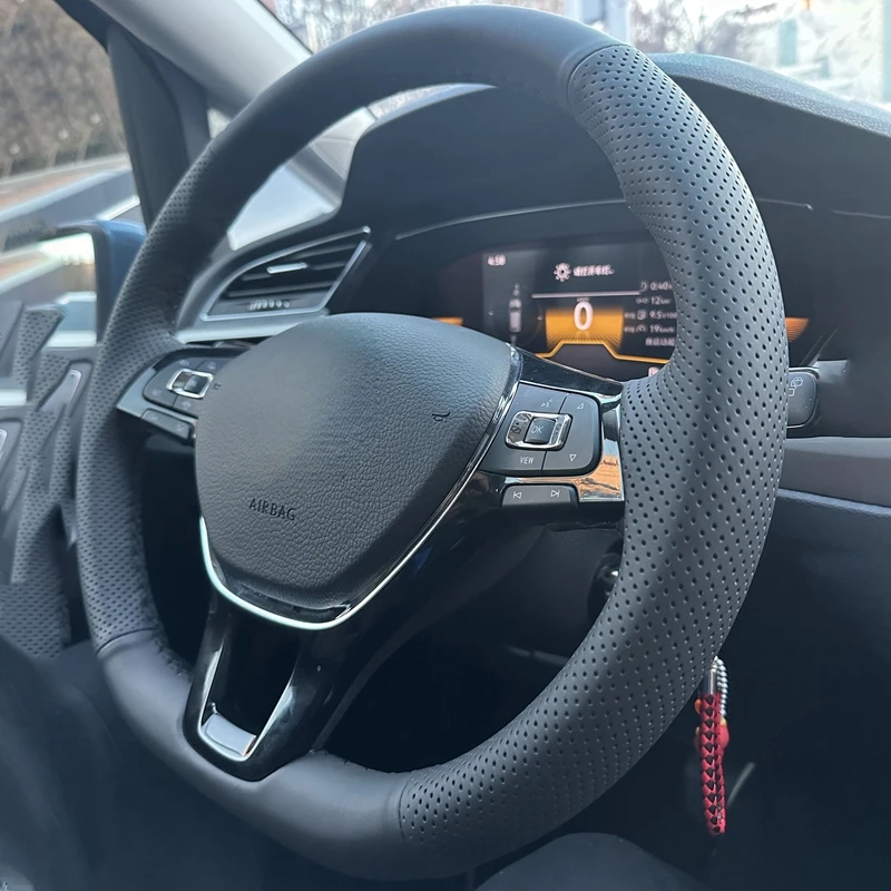 Juste de volant de voiture pour Volkswagen, housse de volant automatique, accessoires de voiture, VW Golf 7, Mk7, Touran Up, New Polo, Jetta, Passat