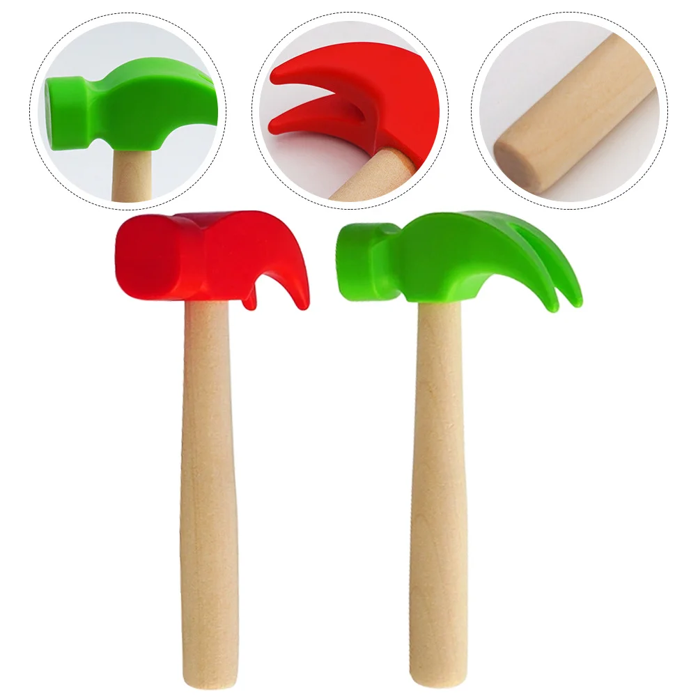 BESPORTBLE 2 pçs ferramenta de reparo chifre martelo fingir jogar bater brinquedo para meninos meninas batendo jogo construção divertido brinquedo