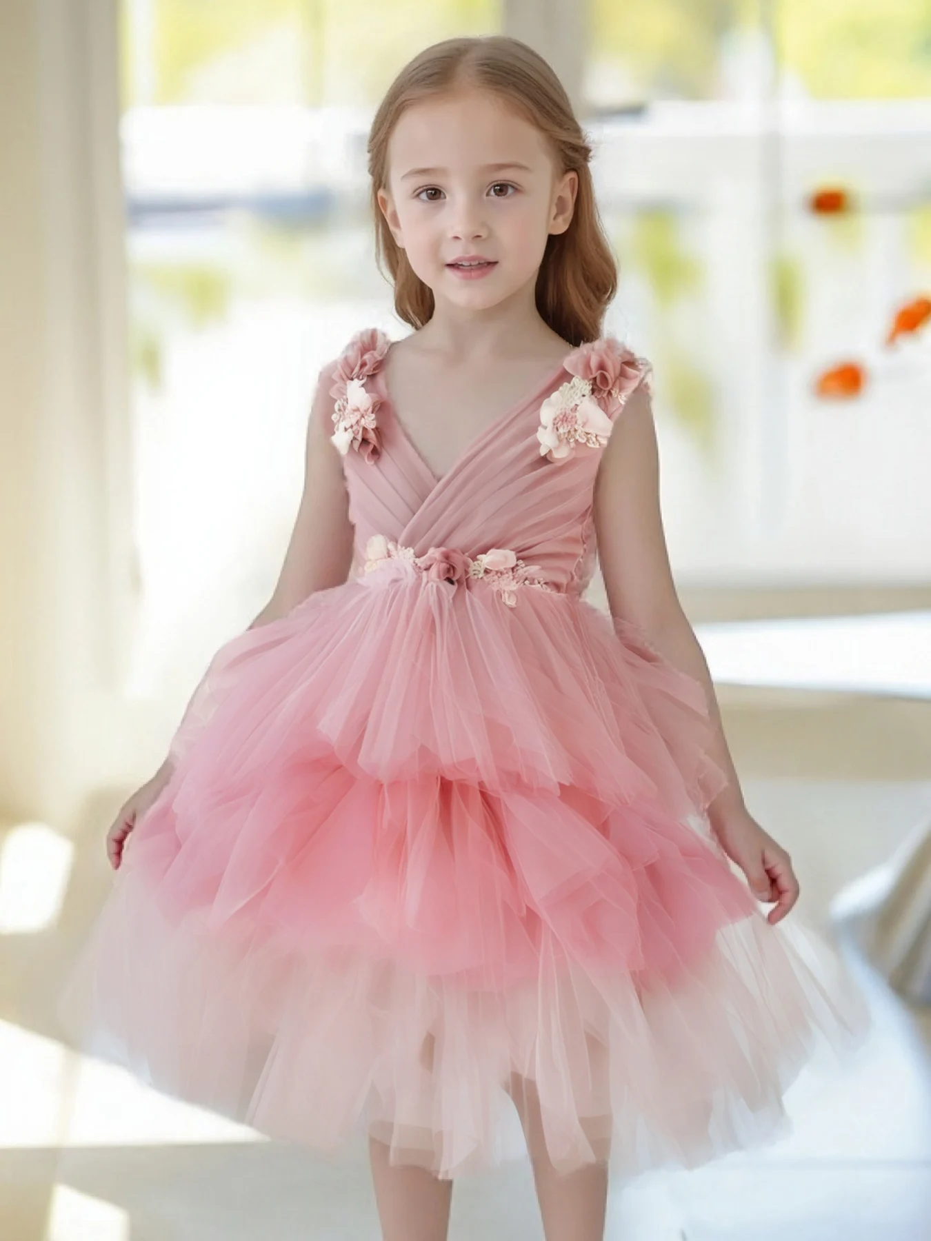 فستان للأطفال البنات عيد الميلاد الزفاف الدانتيل فستان حفلة عيد الميلاد الأول للأطفال طفل الأطفال زي السهرة الرسمية