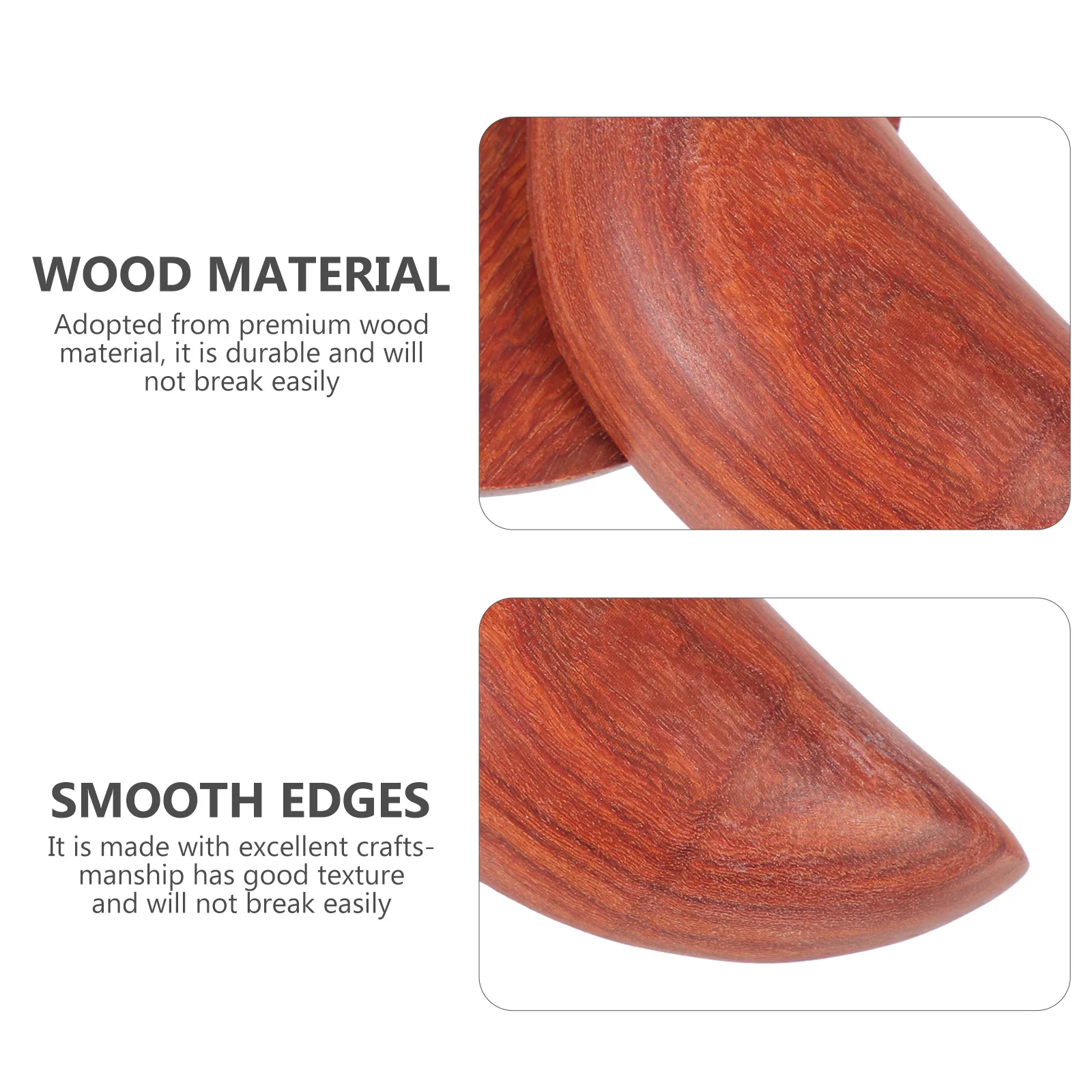 

2Pcs Holy Divination Cups Finely Crafted Wood Crescent-Shape Cup Auspicious Chinese Ornament for Hippy Room Decor