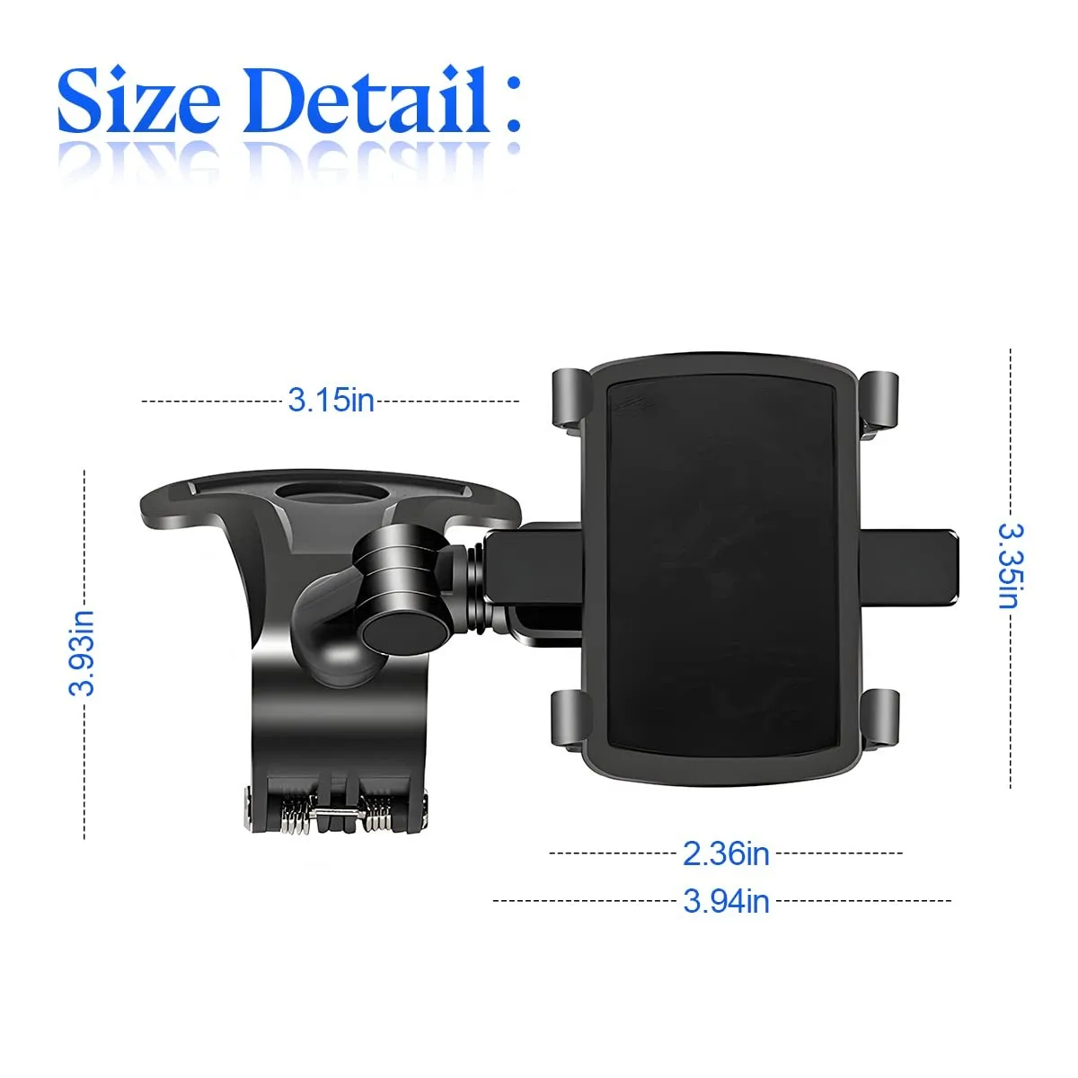 Car Mount, ABS Cell Holder for Car, 1400 Degree Rotation Dashboard Cell Holde...