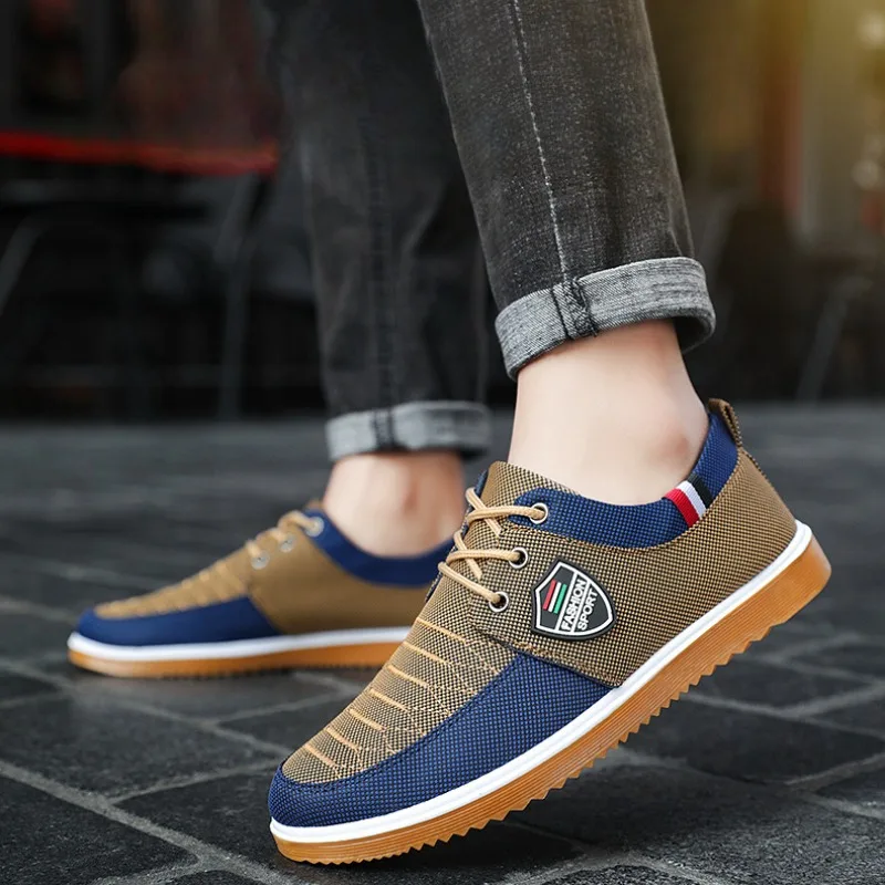 Zapatos de lona vulcanizados para hombre, zapatillas informales con cordones, Oxford, planos, talla 47, envío gratis