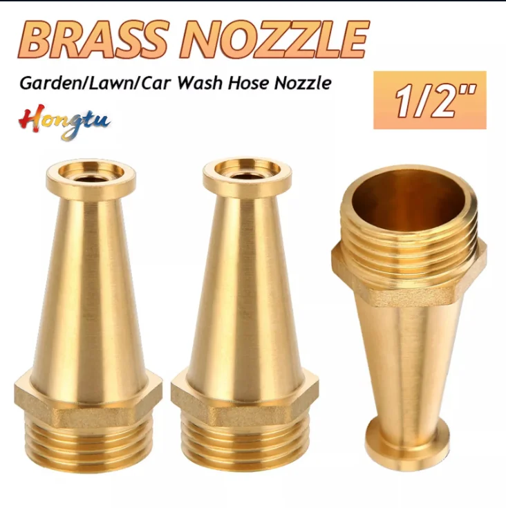 

1~100pcs Brass 1/2" BSP Male Thread Hose Nozzle Flushing Car Washing Gun Head High Pressure Fire Spray Gun Nozzle Garden Sprayer