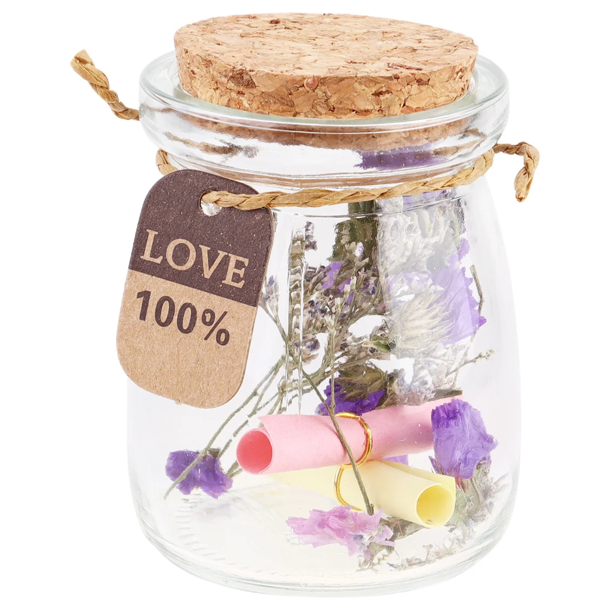 

Large Opening Glass Wish Bottle with Cork Ideal for Sand Messages Petals and DIY Pendant Projects Wish Bottle Glass Jar