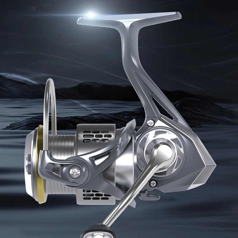 

GLS 2000-7000 Series, 5.0:1 Gear Ratio Spinning Reel, 8.16kg/18lb Max Drag Aluminum Fishing Reel For Freshwater Saltwater