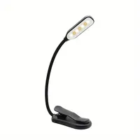 Rechargeable Book Reading Light Lamp, LED Book Light for Reading in Bed - Eye Caring Adjustable Brightness 3 Color Temperatures