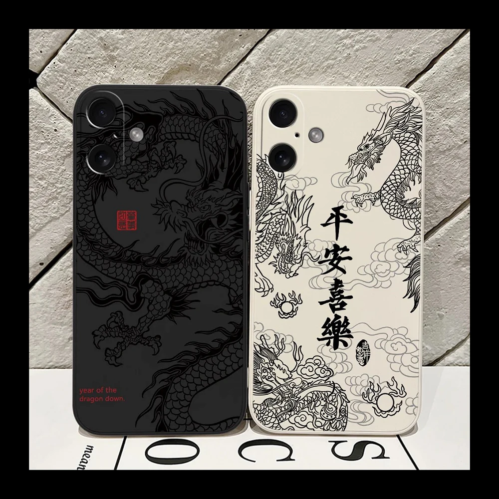 

Fashion Chinese Dragon Phone Case For vivo V60 V50 V30 V30e V29e V27e V25 V23 V21 V21e V20 V17 S1 Lite SE Pro 4G 5G Back Cover