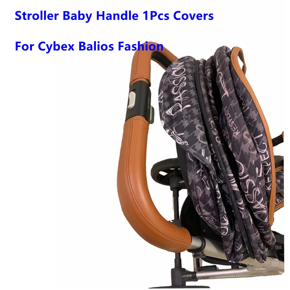 PU Leather Handle Covers For Cybex Balios Fashion Stroller carriage Pram Bar Sleeve Case Armrest Cover Baby Stroller Accessories