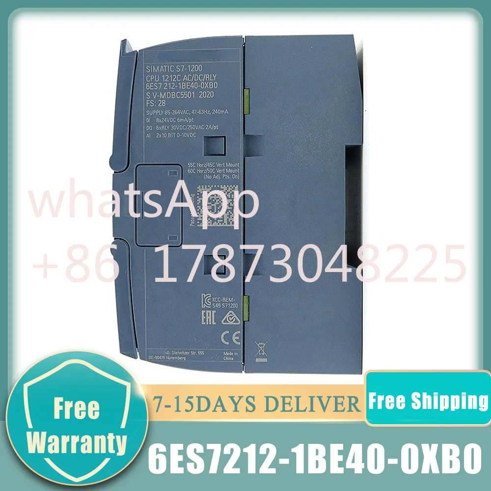 Original 6ES7212-1BE40-0XB0 PLC Module SIMATIC S7-1200 CPU 1212C Compact CPU AC/DC/Relay