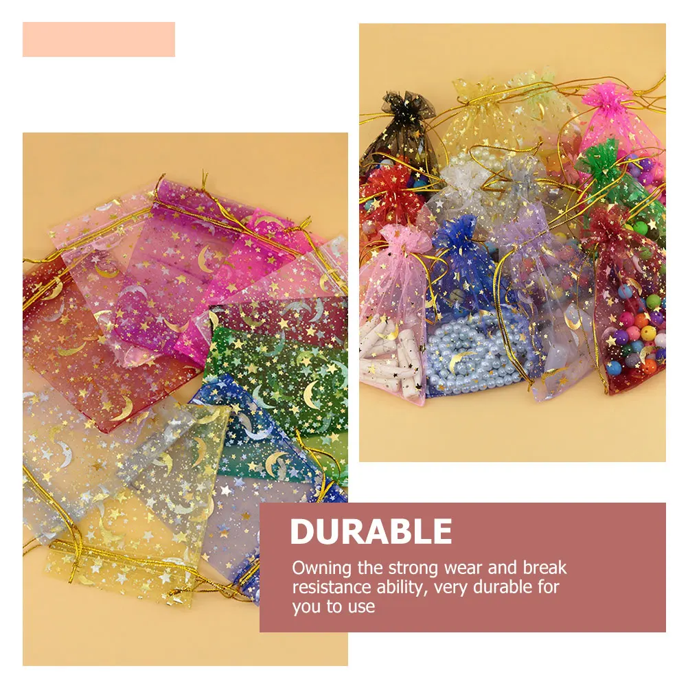 

150pcs Jewelry Drawstring Pouches Gift Storage Bags Small Party Favor Gauze Bags for Wedding Festival Valentine Gift