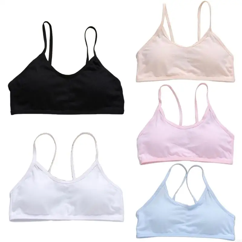 28EC Big Girls Bra Comfort Fit Seamless Padded Bralette Underwear Pull-on Design