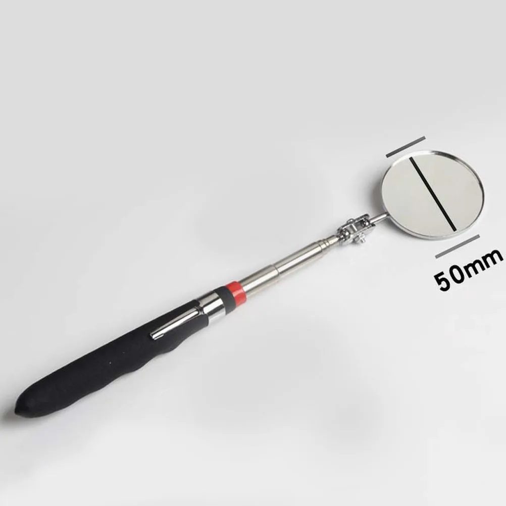 

5pcs Car Maintenance Mirror Adjustable Telescopic Inspection Tool Auto Repair Flexible Metal Rod Rubber Handle for Auto