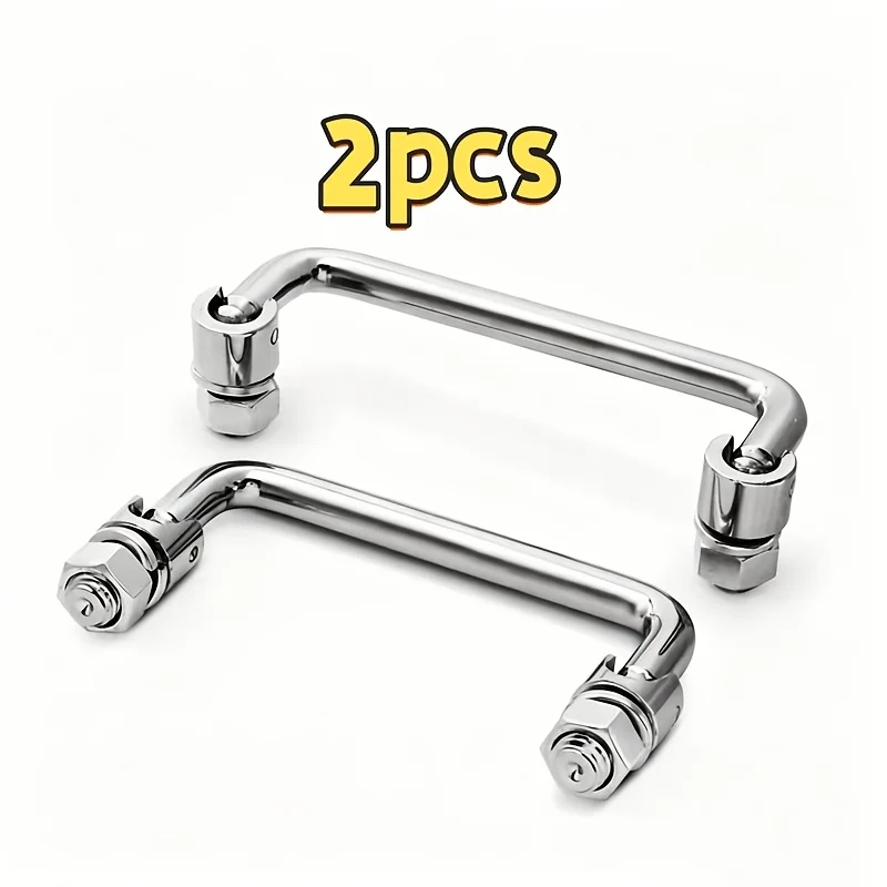 2Pcs U-shaped Folding Rotatable Industrial Machinery Handles, Tool Box Movable Handles, Cabinet Knob Hardware