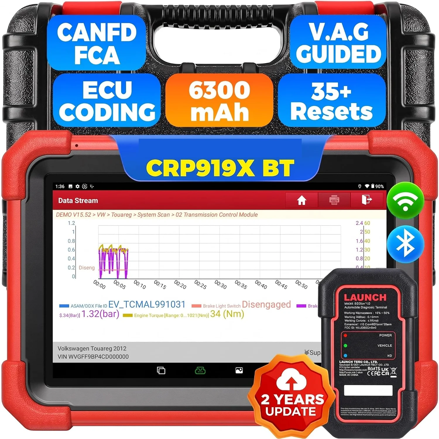 Obd2 Scanner Bidirectional Launch X431 - LAUNCH X431 CRP919X BT Escáner OBD2