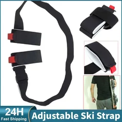 Ski Shoulder Carrier Strap EVA + Nylon Adjustable Ski Holder Strap With Hand-held Snowboard Strap Sledge Harness fit Kid & Adult