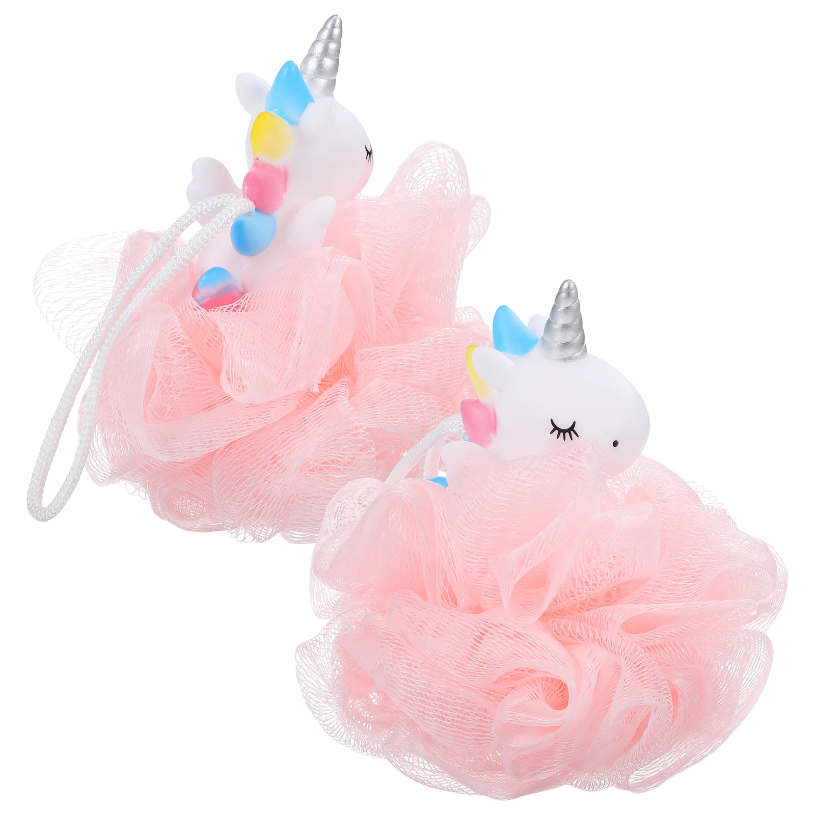 

2 pcs Unicorn Loofah Bath Ball Sponge Soft Cartoon Sponges Kids Girls Shower Scrubber Body Loofah Travel Bath Toy