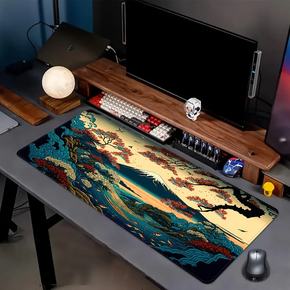 1pc Ink Wash Style Mount Fuji Landscape Gaming Desk Mat Mouse Pad desk accessories alfombrillas para escritorio