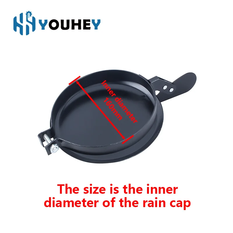 150mm - 220mm Diesel Generator Exhaust Rain Caps Hat Chimney Exhaust Pipe Muffler Rain Cap Flapper Funnel Rainproof Cover