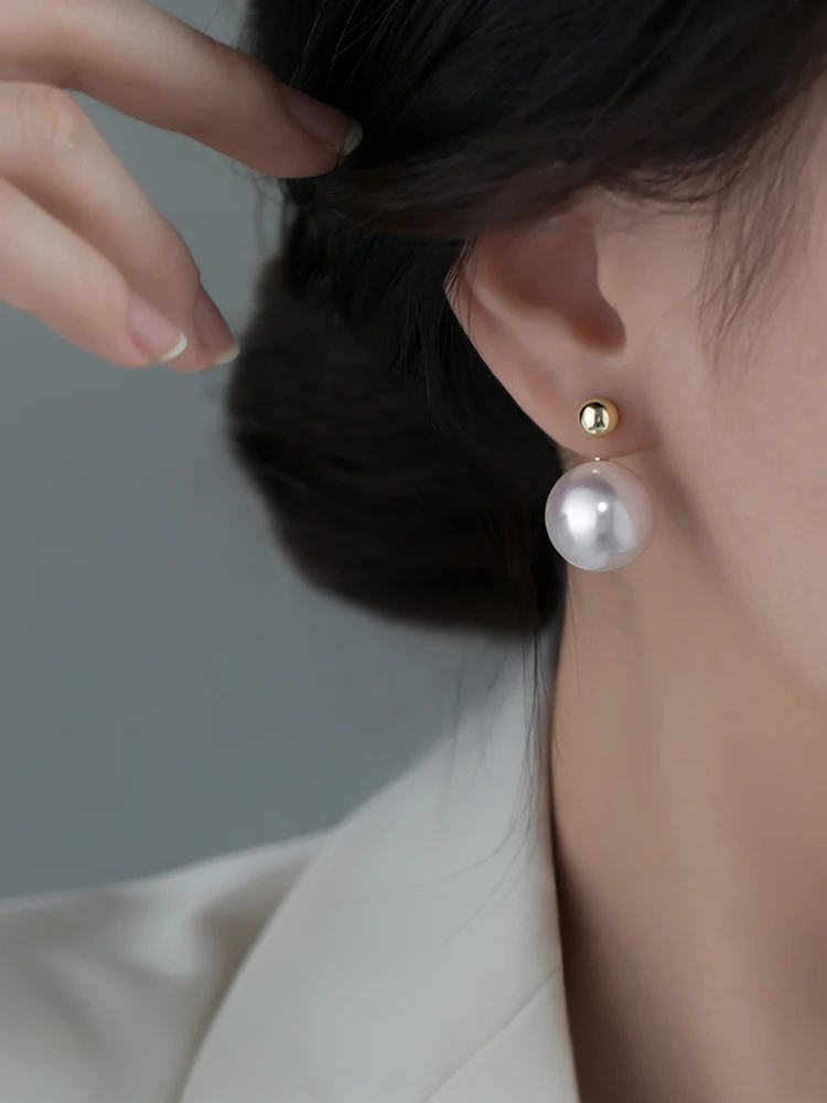 ines-estelle-pearl-earrings-925-sterling-silver-needle-women's-elegant-outrageous-alloy-gold-plated-silver-plated-new