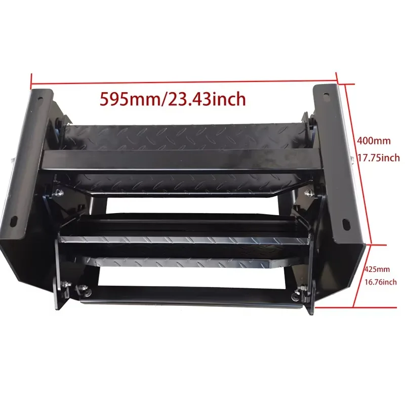 528mm Triple Manual RV Steps One-Hand Expand or Collapse Anti-Slip Steps for RV Travel Trailers Motorhomes