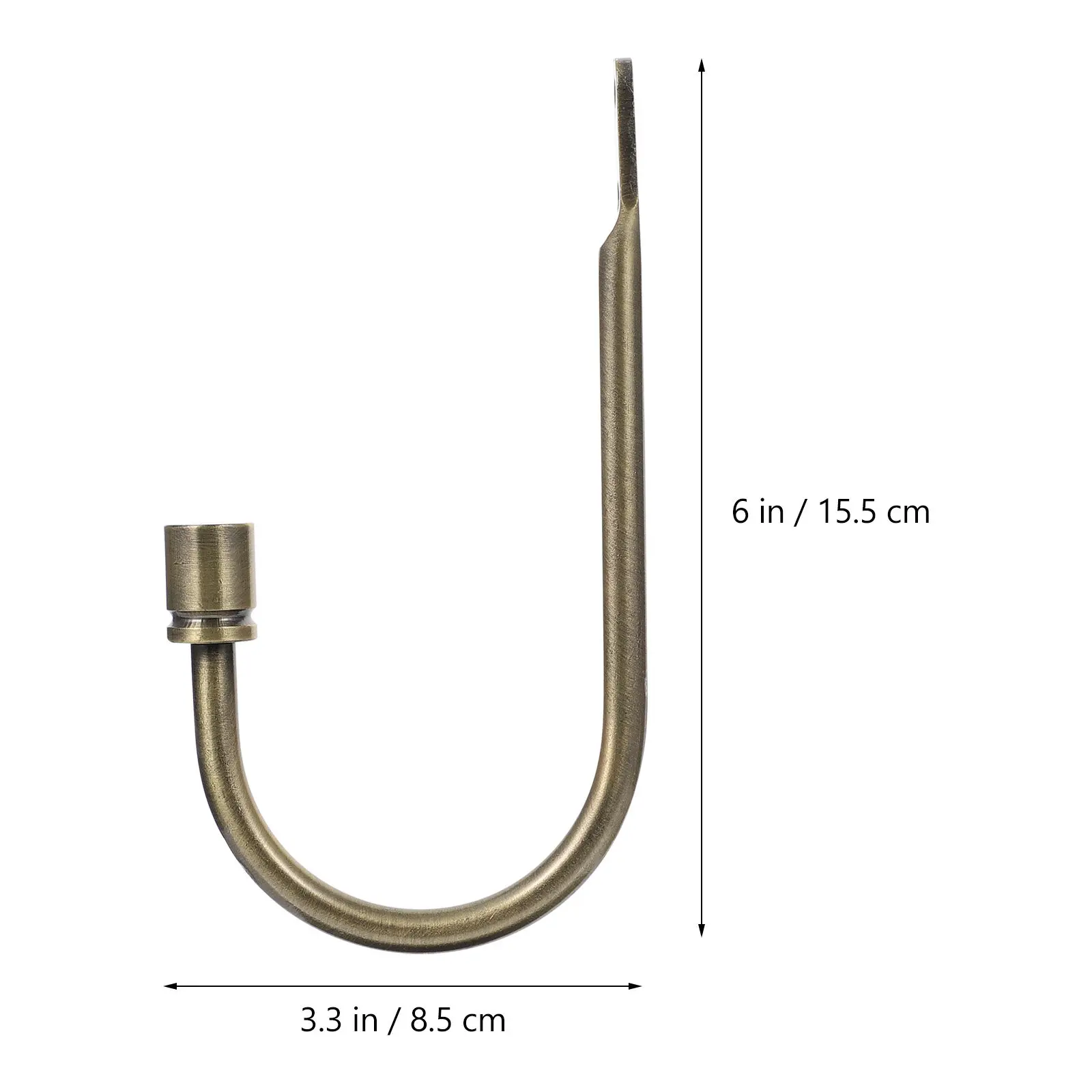 1Pair Curtain Hook Wall Mounted U Shaped Curtain Hold Backs Alloy Drapery Hooks for Home Decor Coat Hat Hanging