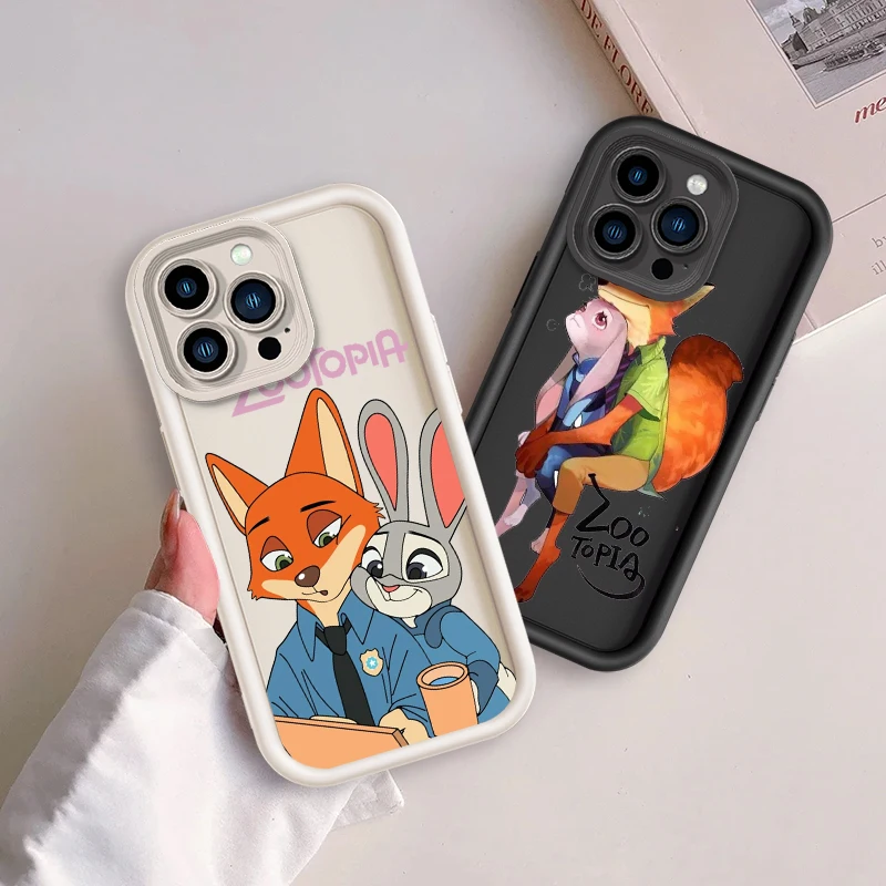 Disney Zootopia Cute Art Eye Ladder For Apple iPhone 15 14 13 12 11 XS XR X Pro Max Plus Cover Phone Case