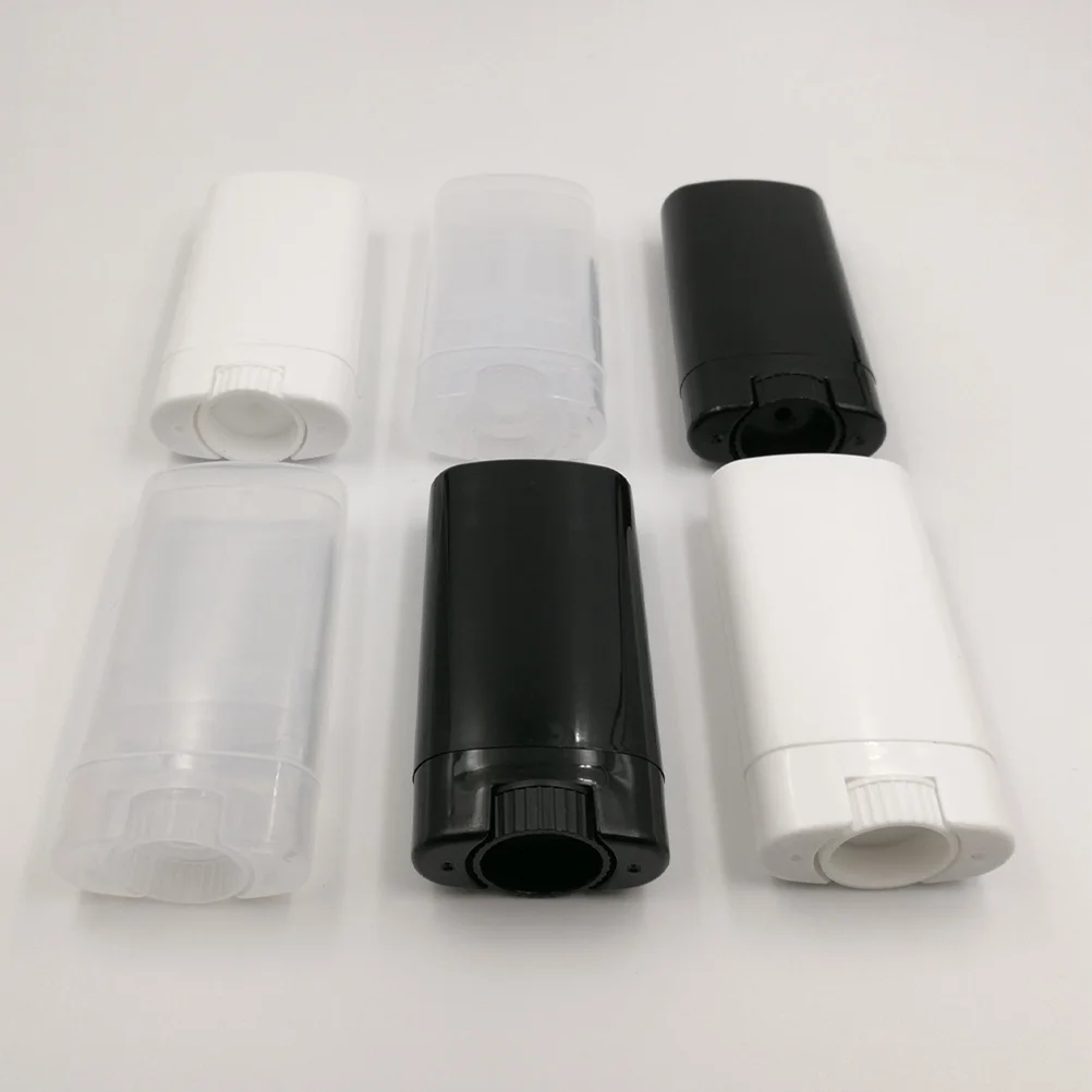 Tubes de rouge à lèvres vides, flacon de conditionnement, huile de ricin, conteneurs de brillant à lèvres pour format voyage, plastique Portable 6 pièces