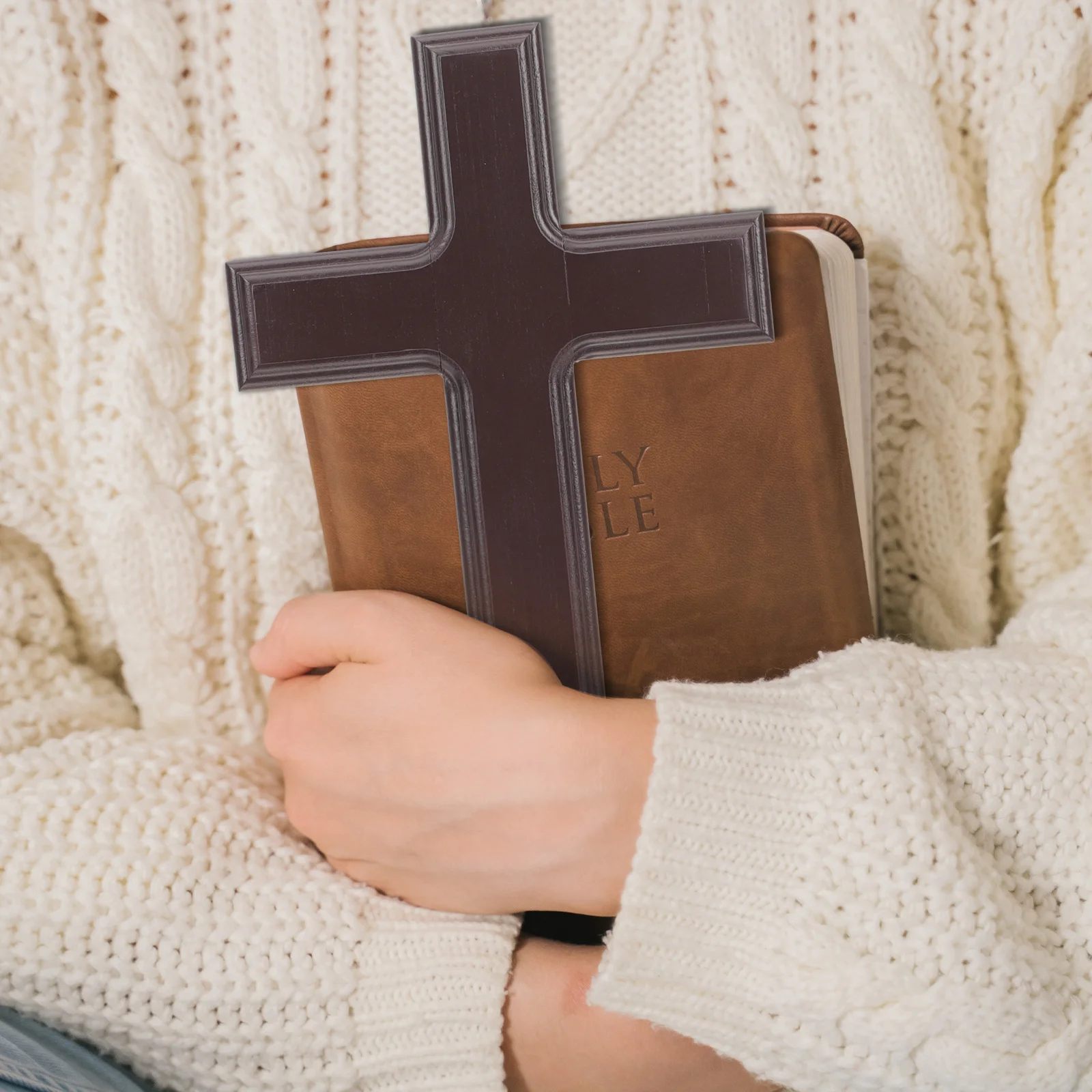 

Premium Wooden Cross Decorative Religious Ornament for Home Desktop Wall Hanging Catholic Cross Craft Decor Wooden Craft