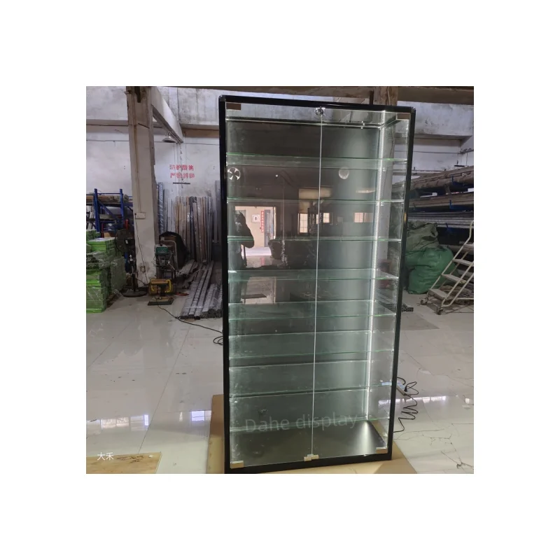 Custom. multi-layered glass showcase lockable full smoke shop glass display cases jewelry display stands for show