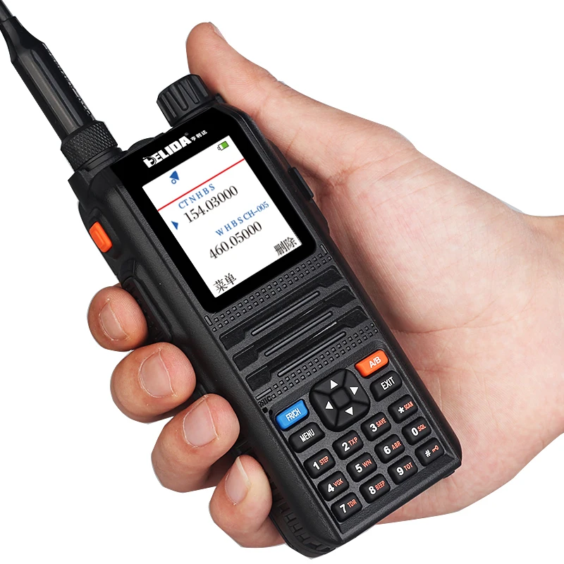 5W Dual-Band Portable Walkie Talkie Two-Way Radio for Outdoor Communication Rechargeable IPX4 Water-resistant with LCD Display