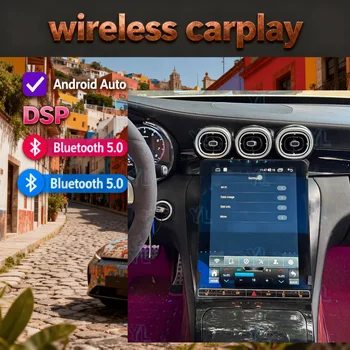 Radio samochodowe z Androidem 14 do Mercedes Benz GLC C 2015-2022 Nawigacja GPS Odtwarzacz multimedialny WIFI Auto Stereo Magnetofon Jednostka DSP