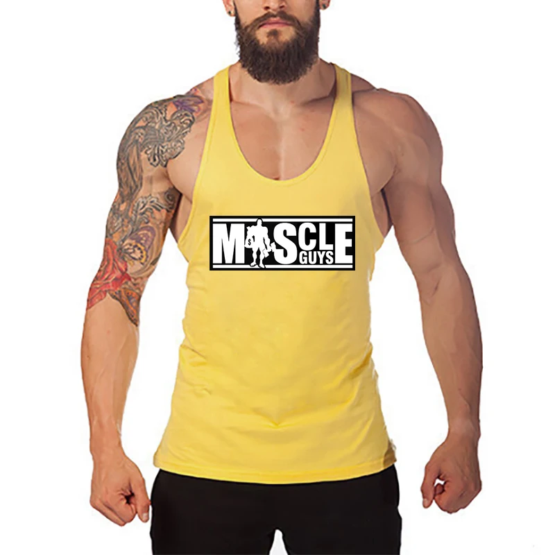 Men Cotton Summer Running Vest Lightweight Loose Fit Breathable Sleeveless Sports Shirt for Outdoor Fitness Training