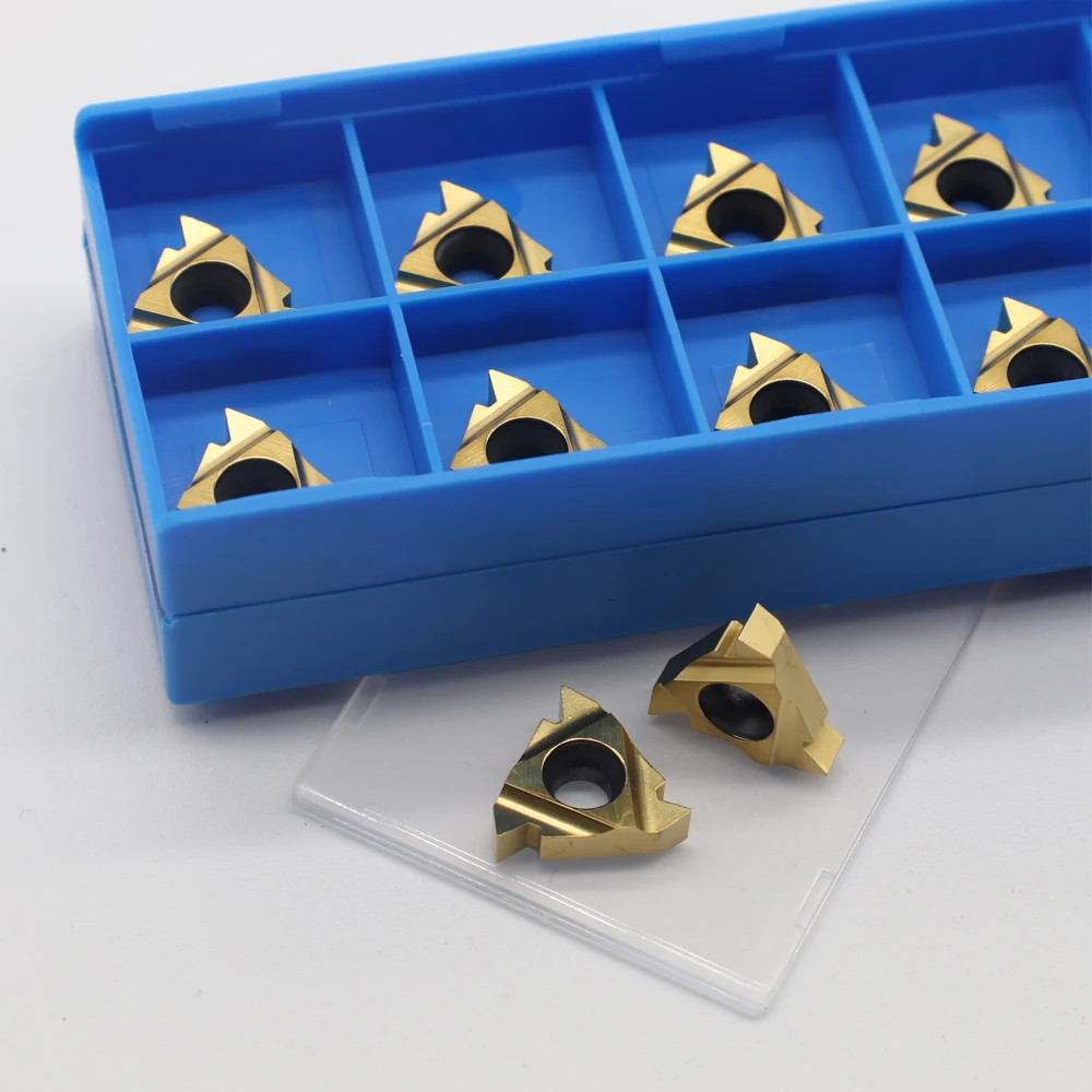 10PCS 16IR AG60 UE6020คาร์ไบด์ Pressed ด้ายหมุนใบมีดตัดเครื่องมือเครื่อง CNC เครื่องกลึง Slotting เครื่องมือ