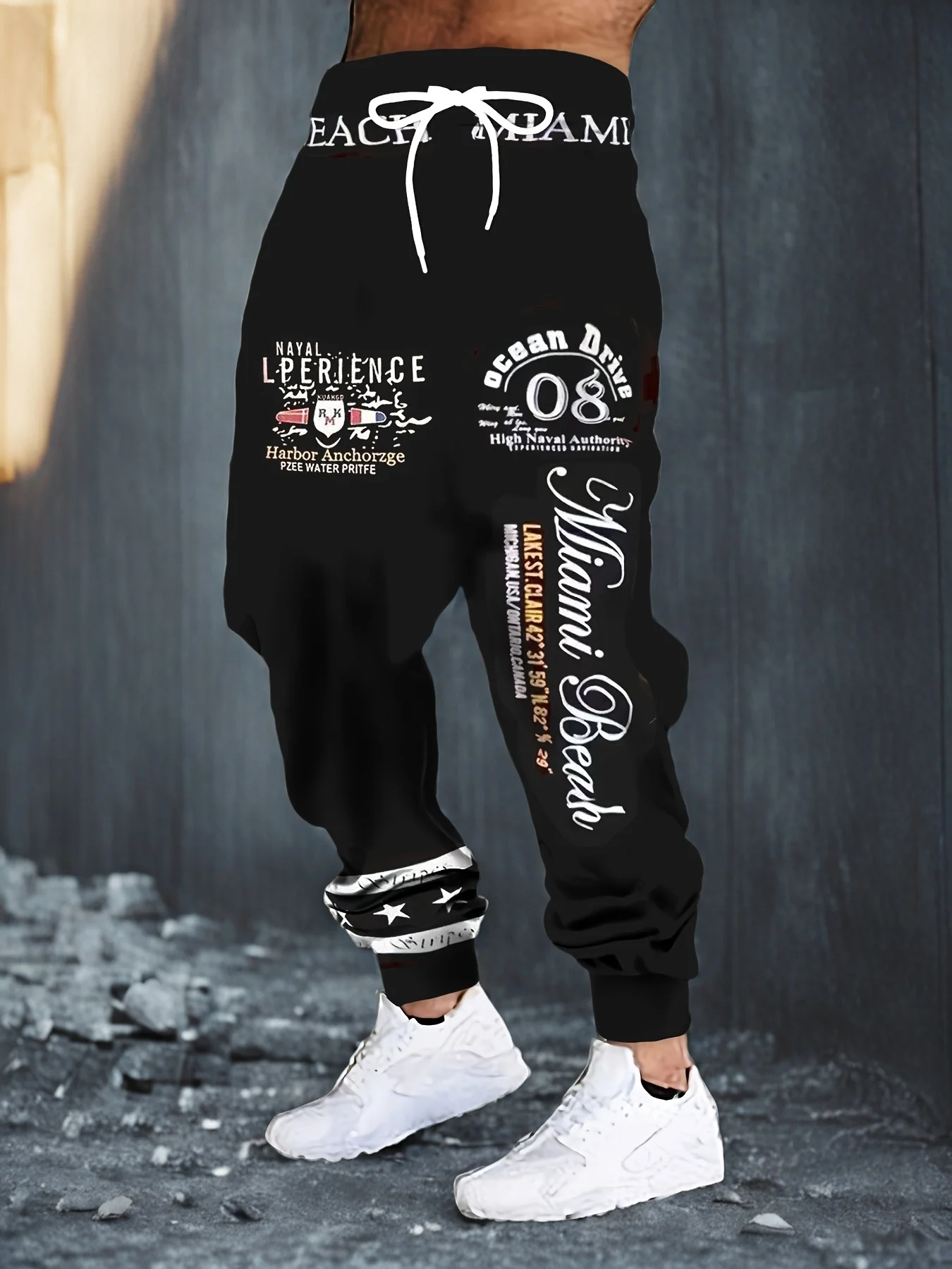 The new men's trousers for Spring and Autumn 2025 feature street casual fashionable and comfortable 3D digital pattern printing