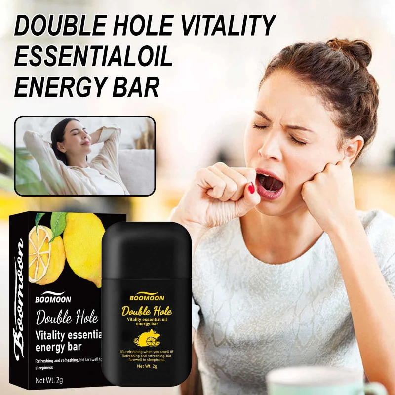 

Mint Energy Nasal Inhaler Double Hole Relieves Driving Fatigue Combats Drowsiness Energizing Stick