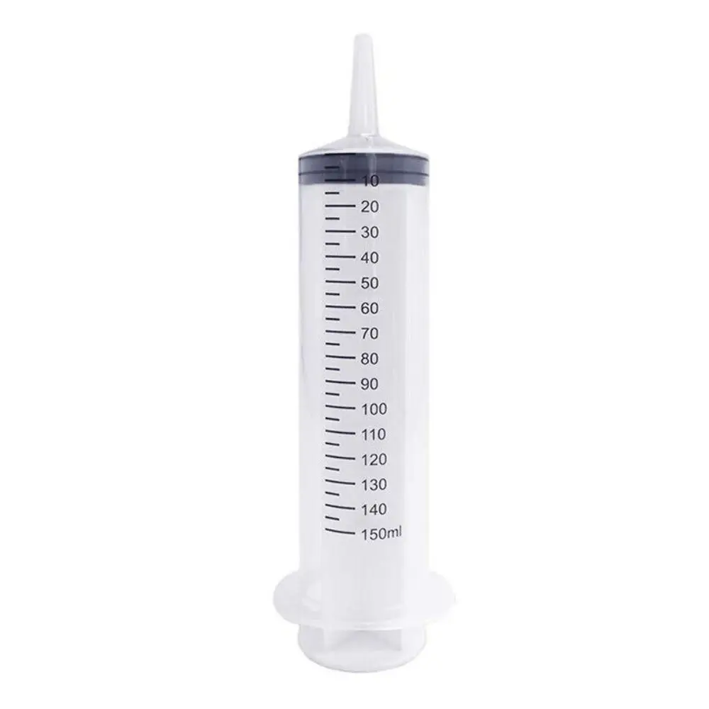 150ml-500ml Large Capacity Syringe Syringes Reusable Pump Measuring 1.3m Tube Feeding Ink Big Syringe Hydroponics Nutrient